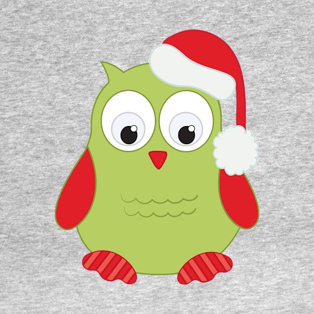 Cute Santa Owl by painteddreamsdesigns